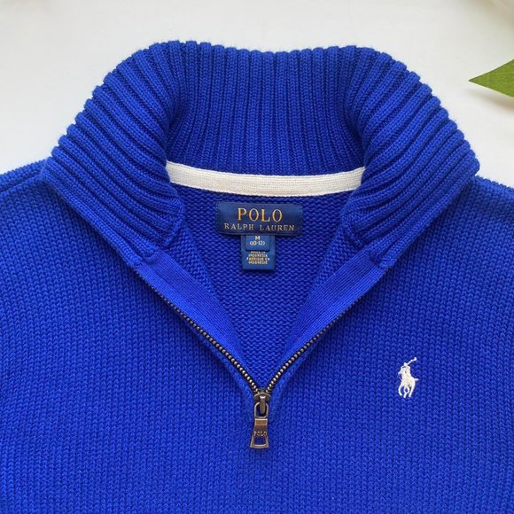 Ralph Lauren Womens Blue and White Jumper